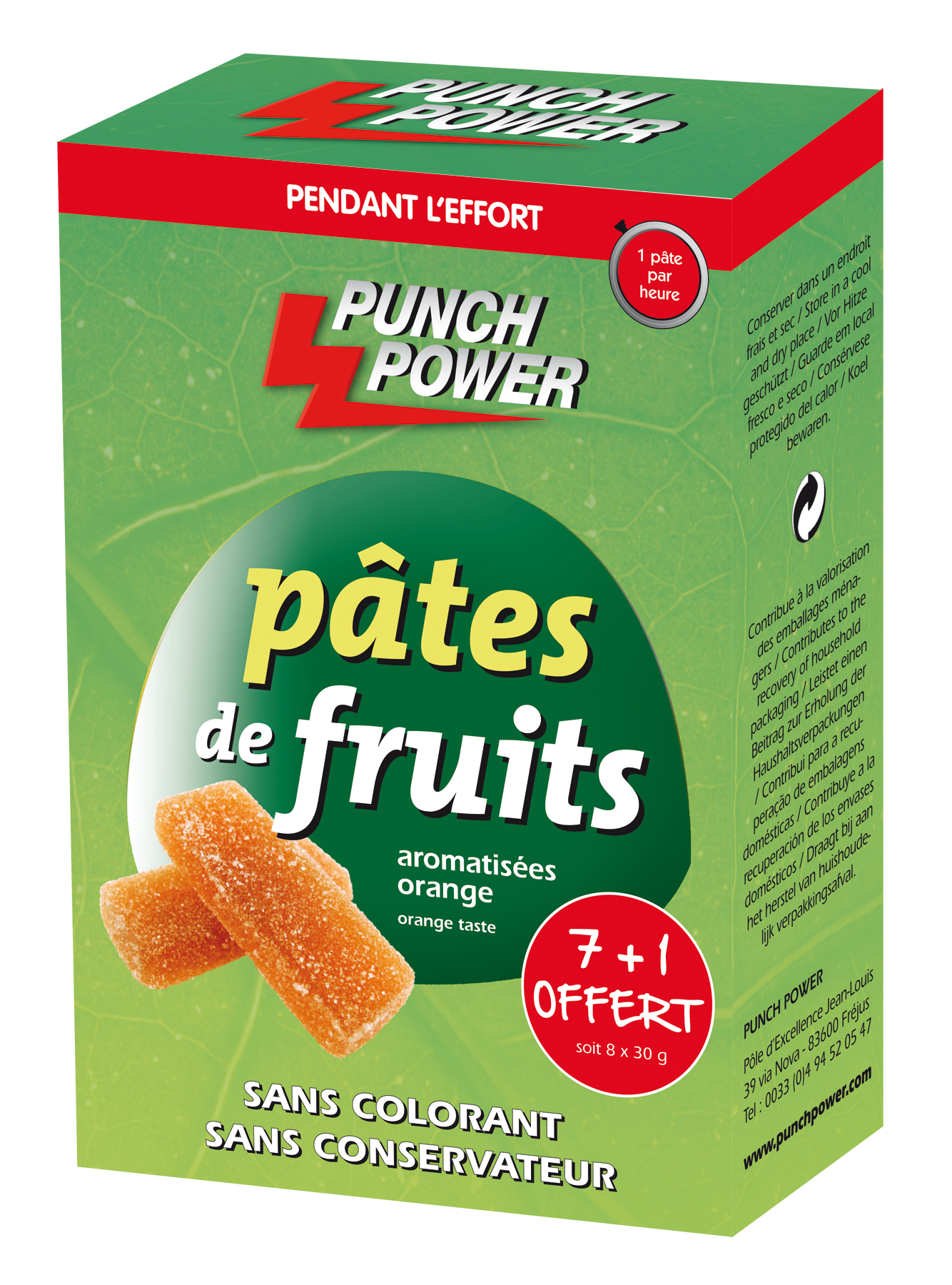 Punch Power Pâtes de fruits orange (8 x 30 g)
